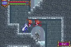 Soma exploring the ornate library of the Study in Castlevania: Aria of Sorrow