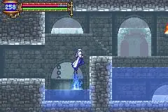 Soma Cruz performing a Double Jump in Castlevania: Aria of Sorrow