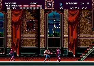 Stage 1 Boss: Guardian of the Castle - Castlevania: Bloodlines screenshot