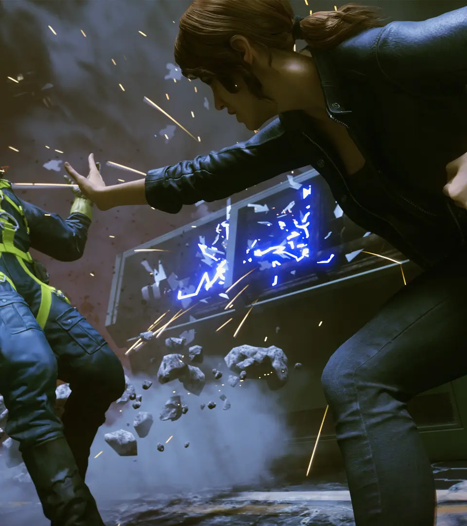 Jesse navigating the shifted corridors during the Unknown Caller mission