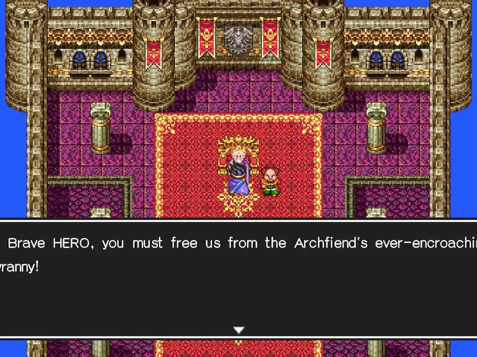 Portooga Town and Castle - Dragon Quest III screenshot