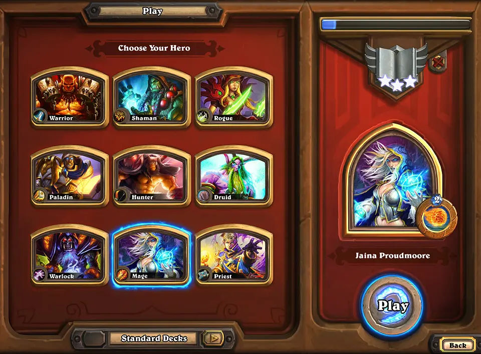 User Interface Overview - Hearthstone screenshot