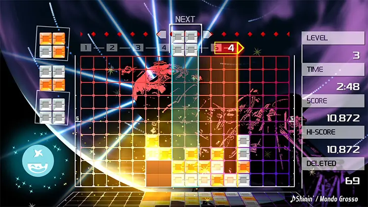 No Traditional Character Progression - Lumines Remastered screenshot