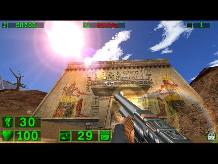 Temple Approach - Serious Sam: The First Encounter screenshot