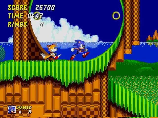 Hill Top Zone Act 2 - Sonic the Hedgehog 2 screenshot