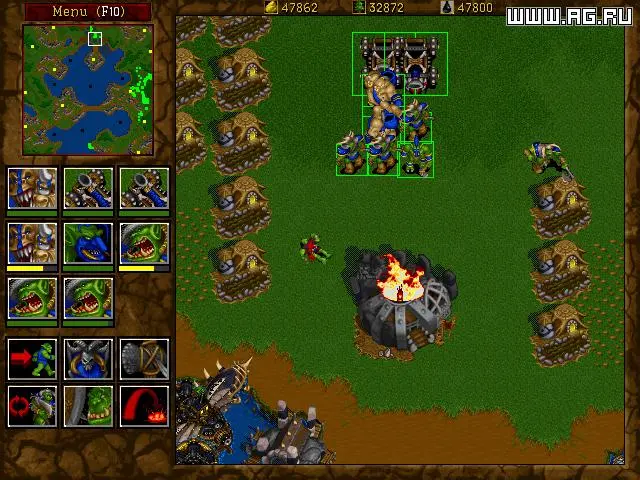 Building and Unit Production - Warcraft II: Tides of Darkness screenshot